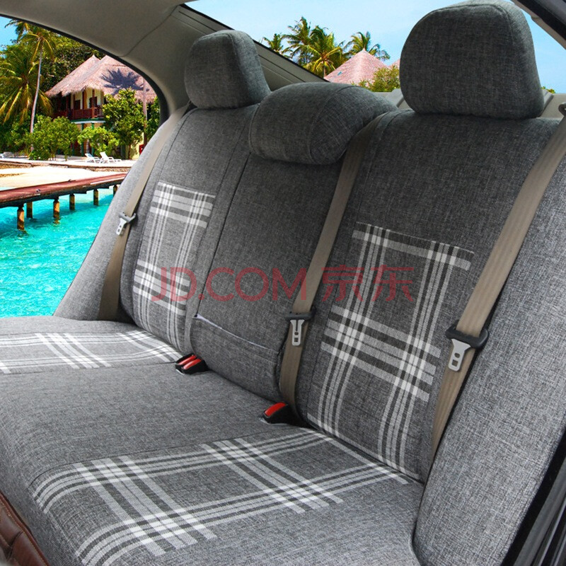 馳欽專車定制汽車座套 都市灰亞麻四季座墊，打造清涼舒適的駕乘空間
